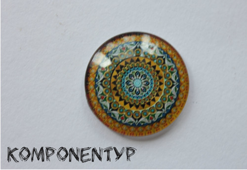 Skleněný kabošon "Mandala" 30 mm — foto 1