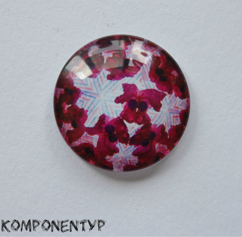 Skleněný kabošon "Mandala" 30 mm