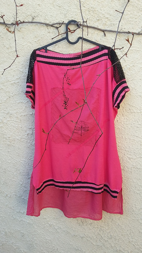 Lososové oversized triko — foto 1