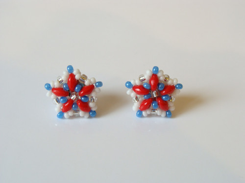 Modro červené kytičky duo — foto 1
