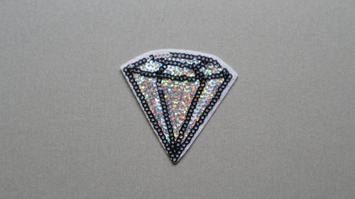 Nažehlovačky / nášivky - diamant flitry stříbrná