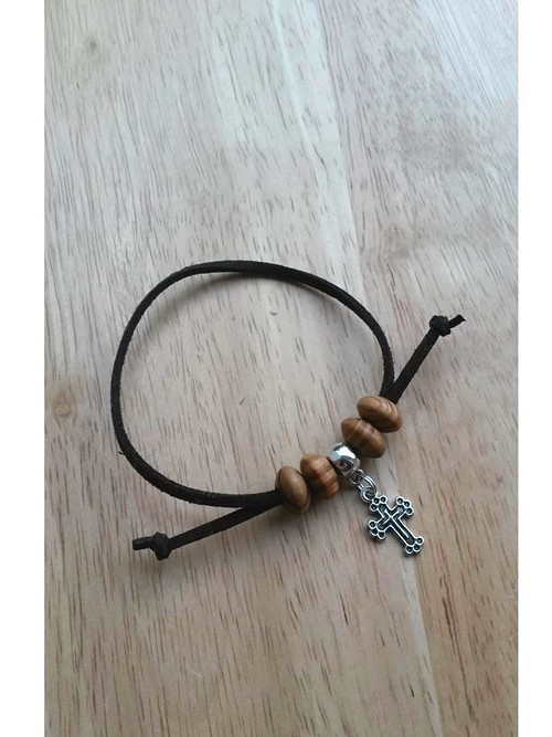 Kožený Náramek S Křížkem