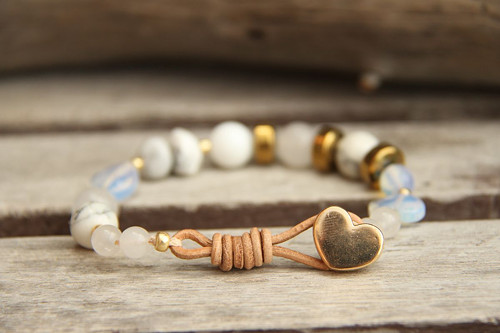 Bohemian náramok jadeit, magnezit, hematit — foto 1