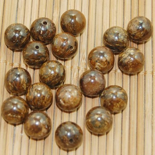 Bronzit korálky 0,4 cm - 10 ks