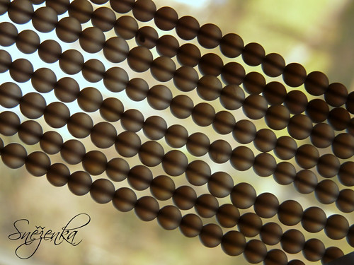 Záhněda kulička matovaná 6 mm, 2 ks