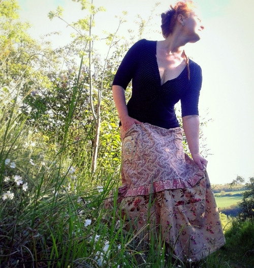 Sukně nostalgická..."V objetí - paisley"... — foto 1