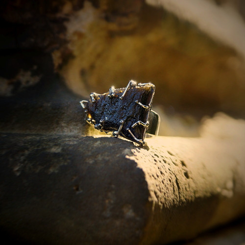 Nerezový prsten ..." Black rock " — foto 1