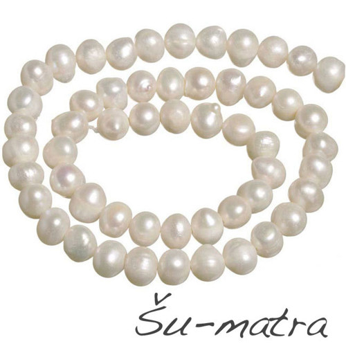 Říční perly bílé, 4-5 mm (75 ks)