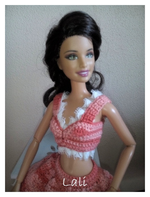 Háčkované šaty pro panenku Barbie1. — foto 1