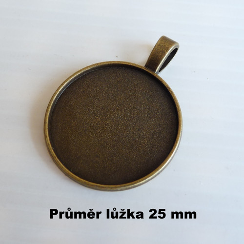 Masivní lůžko se šlupnou (25mm) mosaz
