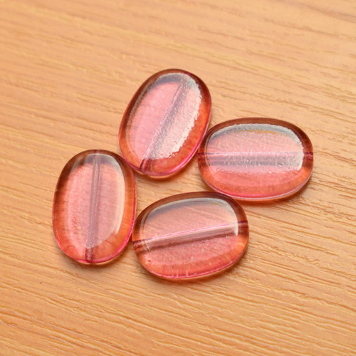 Skleněné placičky - 18x14mm -4 kusy