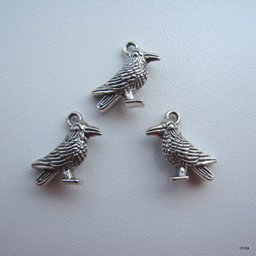 Ptáček * přívěsek * 15 x 20mm * 2 ks /bal