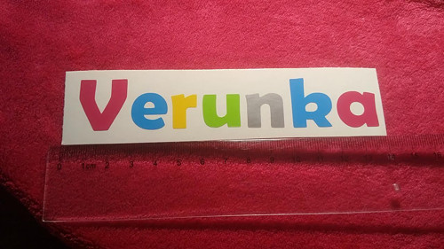 Jmenovka - Verunka -barevné provedení — foto 1