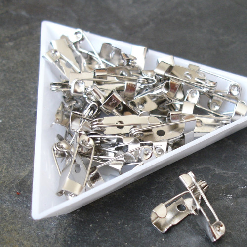 Brožový můstek 15x6 mm - platinový - 10 ks