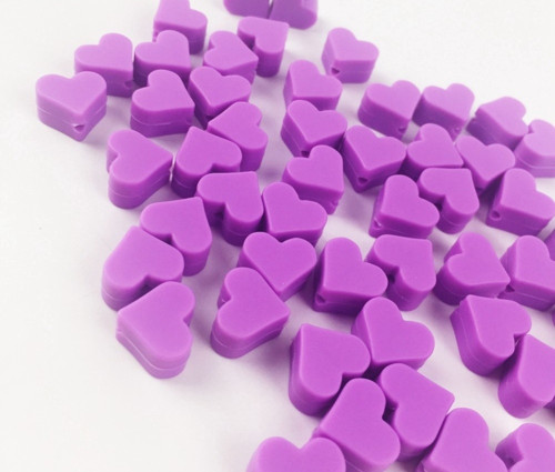 Silikonové srdíčko 14mm (2ks) - purple