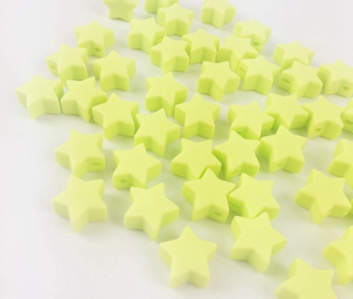 Silikonové hvězdičky 12mm (2ks) - lime