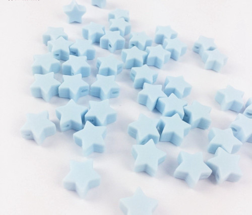 Silikonové hvězdičky 12mm (2ks) - light blue — foto 1