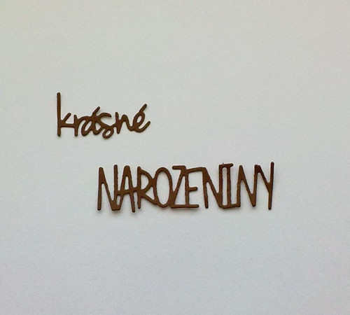 Nápis - Krásné narozeniny