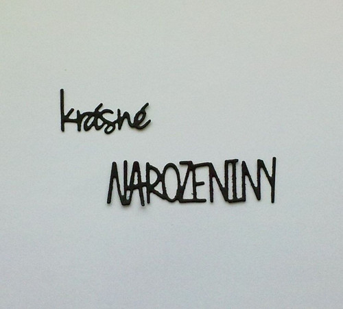 Nápis - Krásné narozeniny