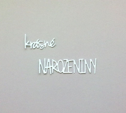 Nápis - Krásné narozeniny - barva dle přání