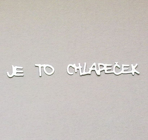 Nápis - Je to chlapeček - barva dle přání