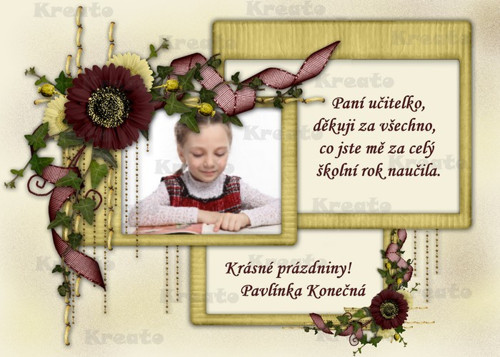 Poděkování paní učitelce - No.14