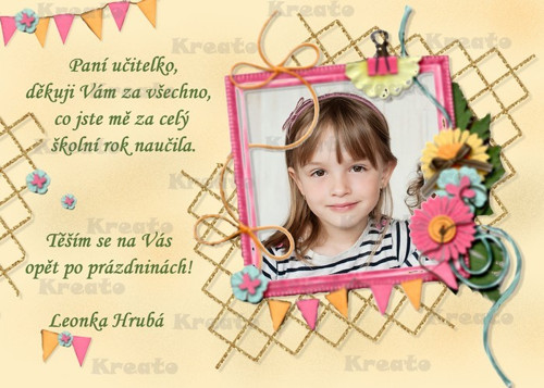 Poděkování paní učitelce - No.15