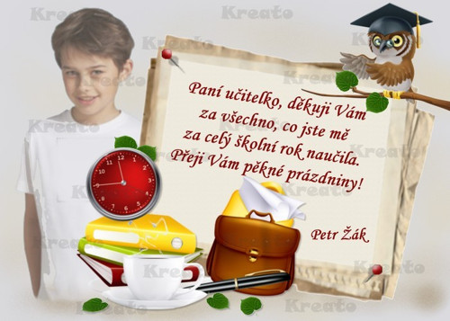 Poděkování paní učitelce - No.18