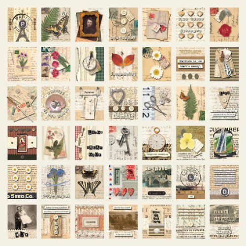 Stamp Collage Embossed - Life's Journey- scrapbook — foto 1