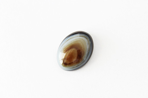 Achát - kabošon - 15x20 mm — foto 1