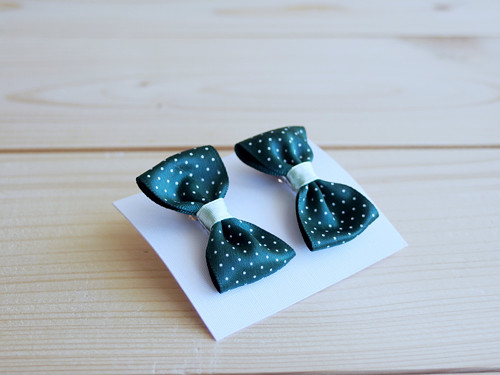 Mini sponky 2ks - zelené s puntíky — foto 1