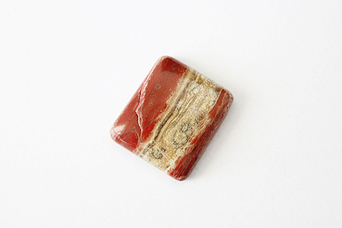 Červený jaspis - kabošon - 20x23 mm — foto 1