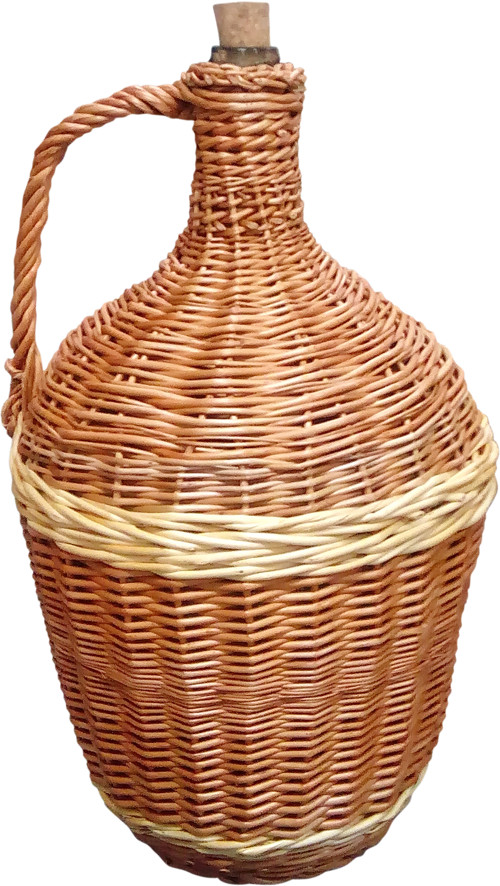 Demižon 10l výplet k hrdlu