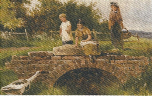 Bavlněná látka - panel 8 x 12,5 cm