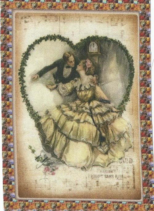 Bavlněná látka - panel 9,5 x 14 cm