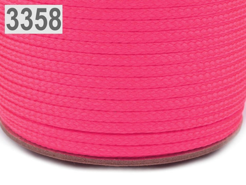 Šňůra PES Ø4 mm (10m) - Fandango Pink