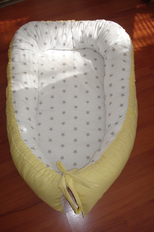 Hnízdečko pro miminko "hvězdičky+žlutá"