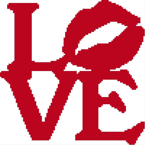 Předloha na vyšívání - LOVE PUSA