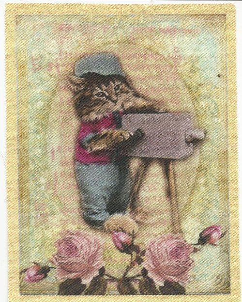 Bavlněná látka - panel 8,5 x 11 cm
