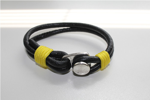 Pánský kožený náramek - Leather — foto 1
