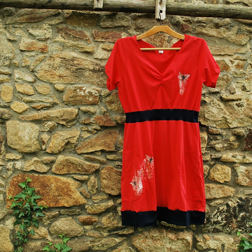 Červené šatičky motýlí - 3XL — foto 1