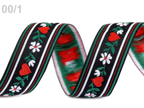 Krojová vzorovka šíře 23 mm (1m) -Black