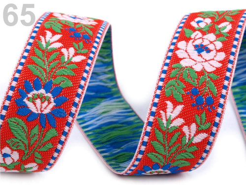 Krojová vzorovka šíře 25 mm (1m) - červená sv.