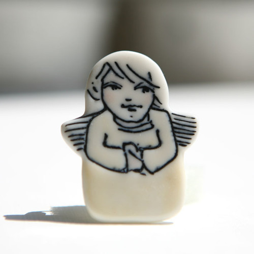 Anděl (porcelán.brož) — foto 1