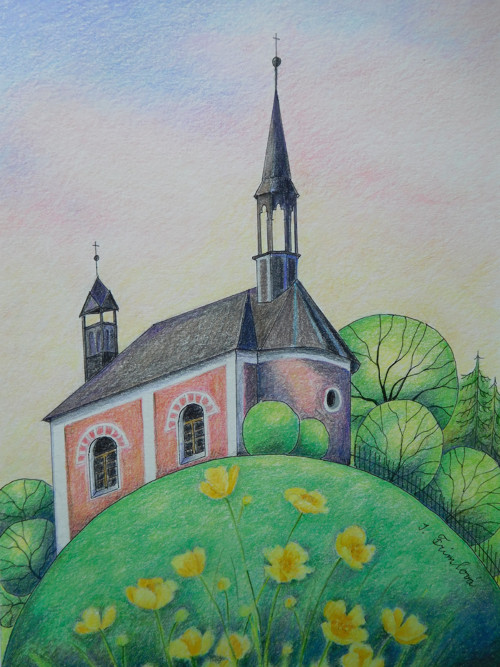 Kaplička ve Vlčí Hoře - přáníčko