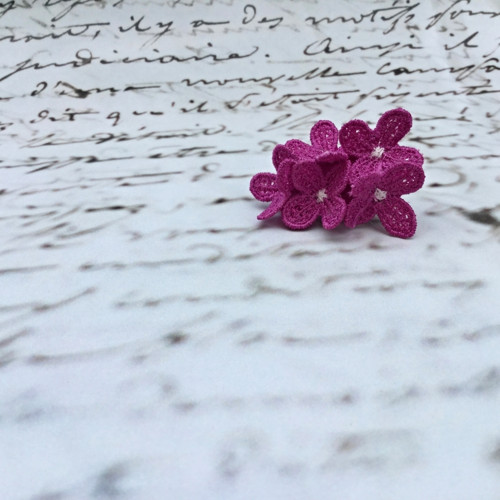 Syringa No. 2 - 3D vyšívaná brož — foto 1