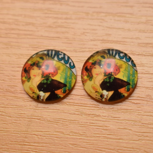 Skleněný kabošon - 18mm - 1 kus