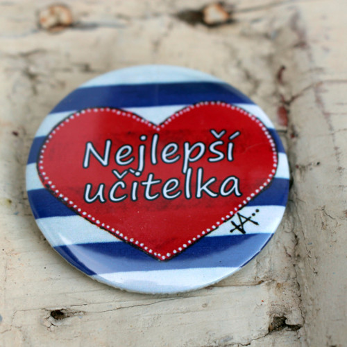 Odznáček VELKÝ 6 cm pro učitelku
