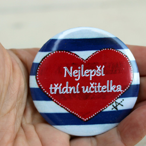 Odznáček VELKÝ 6 cm pro učitelku
