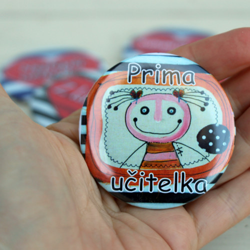 Odznáček VELKÝ 6 cm pro učitelku